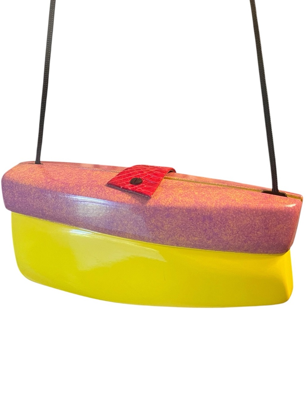 *RARE* Vintage Marc Levine Hand-Sculpted Pop-Art Lacquer Purse - Picture 5 of 16